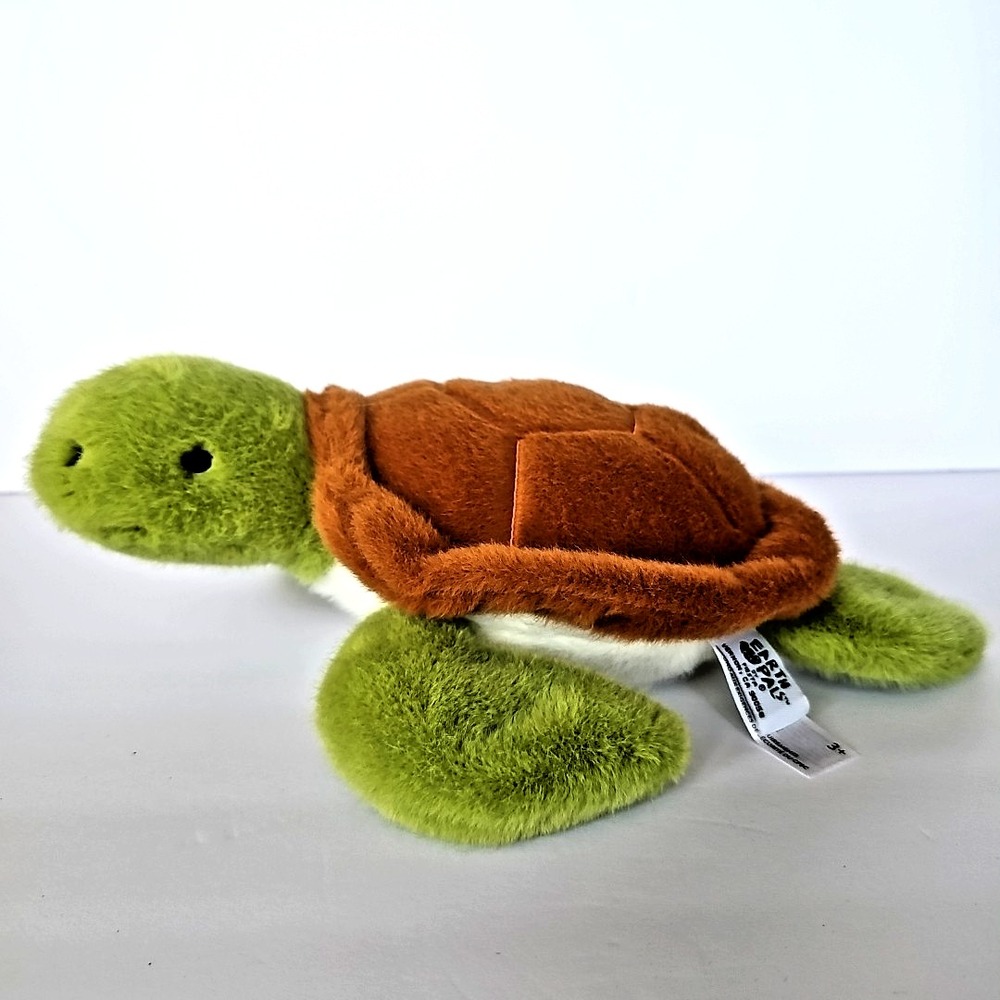 Earth Pals Fiesta Sea Turtle Plush Green Brown Soft Stuffed Animal Toy 10 inch